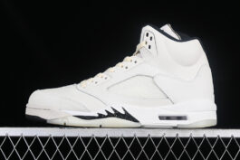 AIR JORDAN 5 RETRO SAIL/BLACK/LIGHT OREWOOD BROWN/COCONUT MILK]-[MAN:40-47.5]