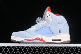 TROPHY ROOM IR JORDAN 5 ICE BLUE ICE BLUE/SAIL-METALLIC GOLD-UNIVERSITY RED]