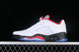 AIR JORDAN 5 LOW WHITE/RED/SILVER/BLACK]-[WOMAN:36-39]-[MAN:40-47.5]