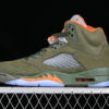 AIR JORDAN 5 RETRO OLIVE GREY/GREEN/ORANGE]-[MAN:40-47.5]