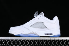 AIR JORDAN 5 LOW WHITE SILVER WHITE/GREY/BLACK/BLUE/SILVER]-[UNISEX:36-47.5]