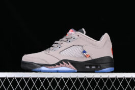 AIR JORDAN 5 LOW PSG BROWN/RED/GREY/BLACK]-[WOMAN:35.5-39]-[MAN:40-47.5]