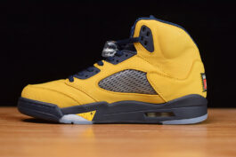 AIR JORDAN 5 RETRO SE MICHIGAN AMARILLO/COLLEGE NAVY]-[MAN:40.5-47.5]