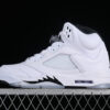 AIR JORDAN 5 RETRO WHITE/BLACK/SAIL/METALLIC SILVER]-[MAN:40-48.5]