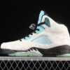 AIR JORDAN 5 RETRO WHITE/BLACK/WHITE/ISLAND GREEN]-[WOMAN:36-39]-[MAN:40-46]