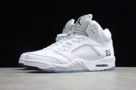 AIR JORDAN 5 RETRO WHITE/METALLIC SILVER]-[WOMAN:36-39]-[MAN:40-47]