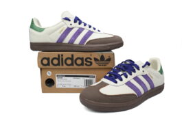 ID8349  adidas Originals Samba OG 'Off White Purple Green'