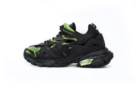 568614 W2GN3 1086 Balenciaga Track 2 Sneaker Black Green