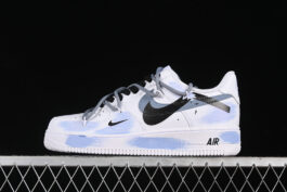 ZH0316-029-AIR FORCE 1 07 LOW WHITE/GREY/BLACK/BLUE-WOMAN:36-39-MAN:40-45