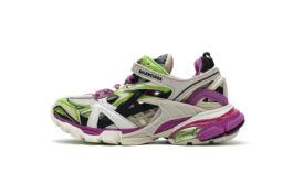 568615 W2GN3 9199 Balenciaga Track 2 Sneaker White Green Pink