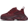 544351 W06F1 9878 Balenciaga Triple S Red Wine