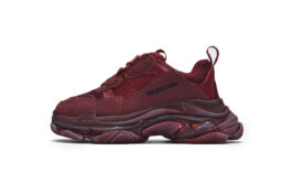544351 W06F1 9878 Balenciaga Triple S Red Wine
