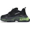 544351 W09ON 1047 Balenciaga Triple S Black Green