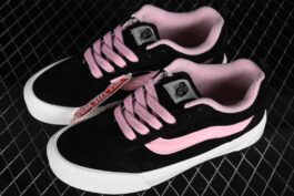 Vans Knu-Skool Black Pink High Street American Retro Casual Canvas Skateboard Shoes VN0009BCRTU