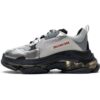 541624 W09E1 7320 Balenciaga Triple S Black Silver