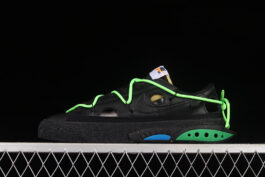 [DH7863-001]-[OW X BLAZER LOW BLACK/BLACK/FLUORESCENT GREEN]-[WOMAN:36-39]-[MAN:40-46]
