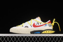 [DH7863-100]-[OW X BLAZER LOW WHITE/UNIVERSITY RED/YELLOW]-[WOMAN:36-39]-[MAN:40-46]