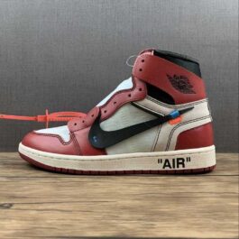 [AA3834-101]-[OW X AIR JORDAN 1 RETRO HIGH OG CHICAGO WHITE/BLACK-VARSITY RED]-[UNISEX:36-47.5]