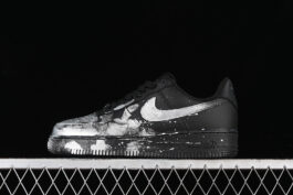 CW2288-012-AIR FORCE 1 07 LOW SILVER/BLACK-WOMAN:36-39-MAN:40-45