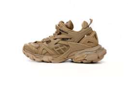 568615 W3AG1 2706 Balenciaga Track 2 Sneaker Military Brown