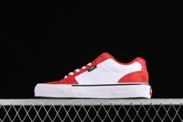 Vans Chukka Push official new white and red non-slip low-top casual skateboard shoes  VN0009QPA03