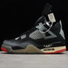 [CV9388-001]-[OW X AIR JORDAN 4 BRED BLACK/GREY/RED]-[MAN:40-47]