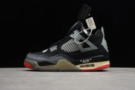 [CV9388-001]-[OW X AIR JORDAN 4 BRED BLACK/GREY/RED]-[MAN:40-47]