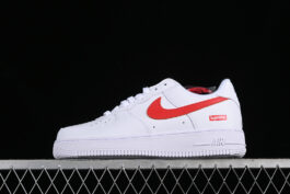 CU9225-101-SUPREME X AIR FORCE 1 LOW BOX LOGO SPEED RED SHANGHAI EXCLUSIVE-UNISEX:36-47.5