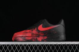 CW2288-011-AIR FORCE 1 07 LOW BLACK/RED-WOMAN:36-39-MAN:40-45