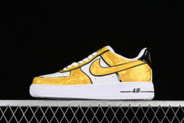 CW2288-202-AIR FORCE 1 07 LOW DIY WHITE/GOLD/BLACK-WOMAN:36-39-MAN:40-45