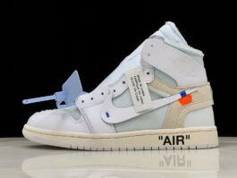 [AQ8296-100]-[OG AIR JORDAN 1 RETRO HIGH GS X OFF WHITE WHITE]-[MAN:40-47.5]