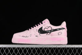 CW2288-111-AIR FORCE 1 07 LOW PINK/BLACK-WOMAN:36-39-MAN:40-45