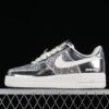 AF2406-010-AIR FORCE 1 07 LOW TIME IMPRINT WHITE/SILVER-WOMAN:36-39-MAN:40-45