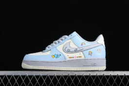 CJ0304-021-AIR FORCE 1 07 LOW LOVE LETTER WHITE/GREY/BLUE-WOMAN:36-39-MAN:40-45