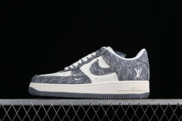 HD1968-030-AIR FORCE 1 07 LOW L*V WHITE/GREY-WOMAN:36-39-MAN:40-45