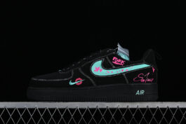 FB8971-005-AIR FORCE 1 07 LOW FLAME RED LIPS BLACK/BLUE/PINK-WOMAN:36-39-MAN:40-45