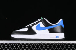 FN8008-001-AIR FORCE 1 07 LOW BLACK/WHITE/LIGHT PHOTO BLUE-WOMAN:36-39-MAN:40-45