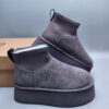 UGG sheep fur integrated snow boots 8170 gray thick soled elastic low top casual new item size 35-40