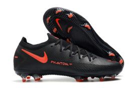 Nike Phantom GT Black and Red Waterproof Full Knitted Original Bottom FG Football Shoes Nike Phantom GT Elite FG39-45