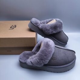 UGG sheepskin fur half slippers Official website main push 2550 thick-soled casual slippers Black Color: black gray chestnut dusk pink Size: 36-41