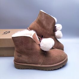 UGG sheep fur integrated snow boots 3517 chestnut double ball Kailin casual shoes new stock size 35-40