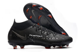 Nike Phantom GT2 High Top Black Silver Waterproof Full Knit FG Football Shoes Nike Phantom GT2 Dynamic Fit Elite FG39-45