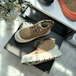 UGG wool integrated snow boots 3991 white high top casual trendy style in stock size 35-40