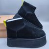 UGG sheep fur integrated snow boots 8170 black thick soled elastic low top casual new item size 35-40