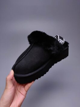 UGG wool integrated snow boots 1100178 thick-soled slippers women's shoes black spot 36-40