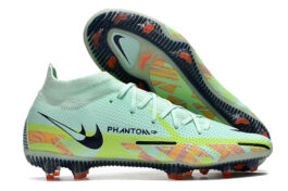 Nike Phantom GT2 High Top White Color Bonded Pack Waterproof Full Knitted FG Football Shoes Nike Phantom GT2 Dynamic Fit Elite FG39-45