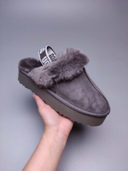 UGG wool integrated snow boots 1100178 thick-soled slippers women's shoes gray spot 36-40