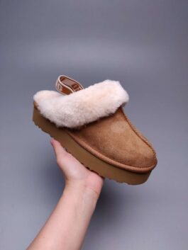 UGG wool integrated snow boots 1100178 thick-soled slippers women's shoes chestnut spot 36-40 size
