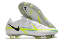 Nike Low cut Phantom GT2 Waterproof White Green Full Knitted FG Football Shoes Nike Phantom GT2 Elite FG39-45