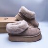 UGG Sheep Fur Integrated Snow Boots 2661 Antelope Brown Thick Bottom Flip Fur Style One Step Lazy Women's Shoes in Stock 35-40 Sizes